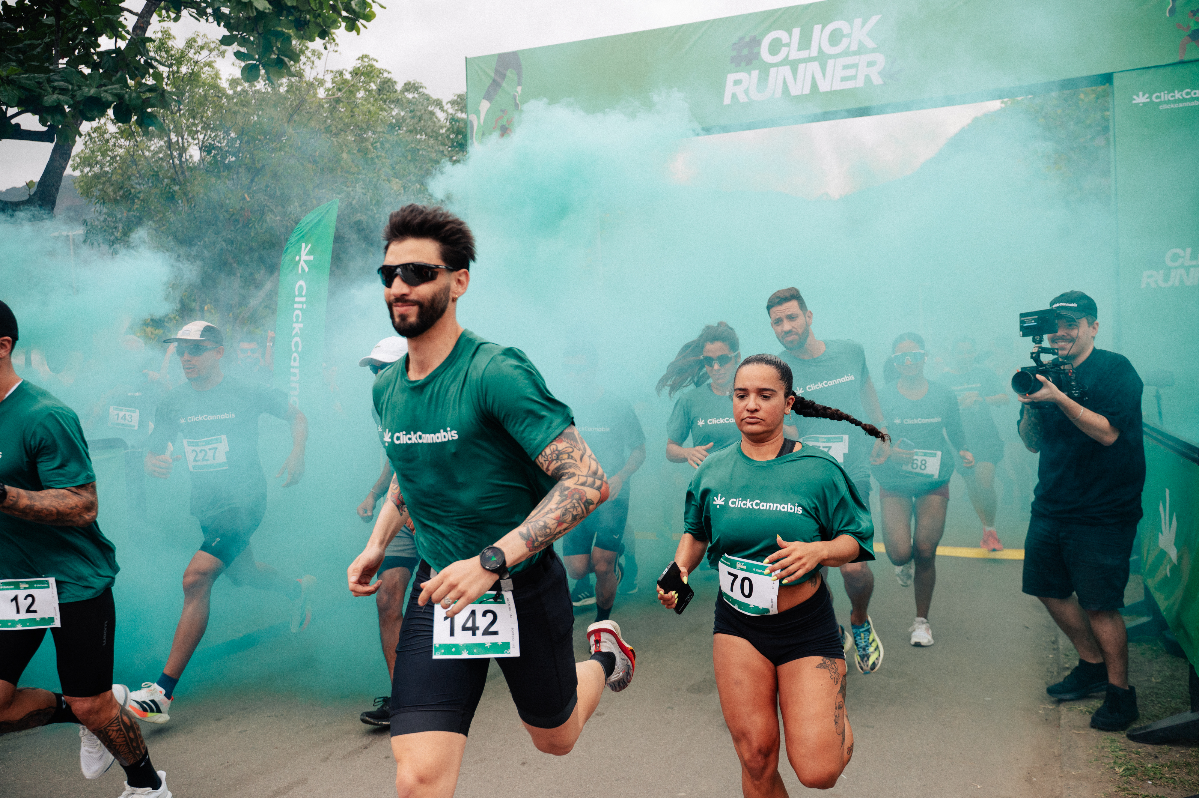 Largada da Click Runner na Lagoa Rodrigo de Freitas, com op&ccedil;&otilde;es de 7,5km e 4km