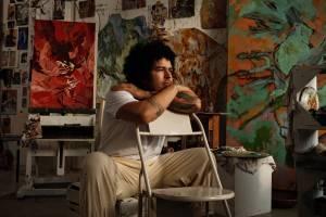 FESSAL 6 O artista plástico Fessal em seu atelier, em Santa Teresa.