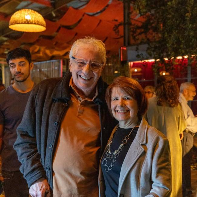 Marco Nanini e Kika Aversa (mãe de Leo, que está sempre em suas crôn