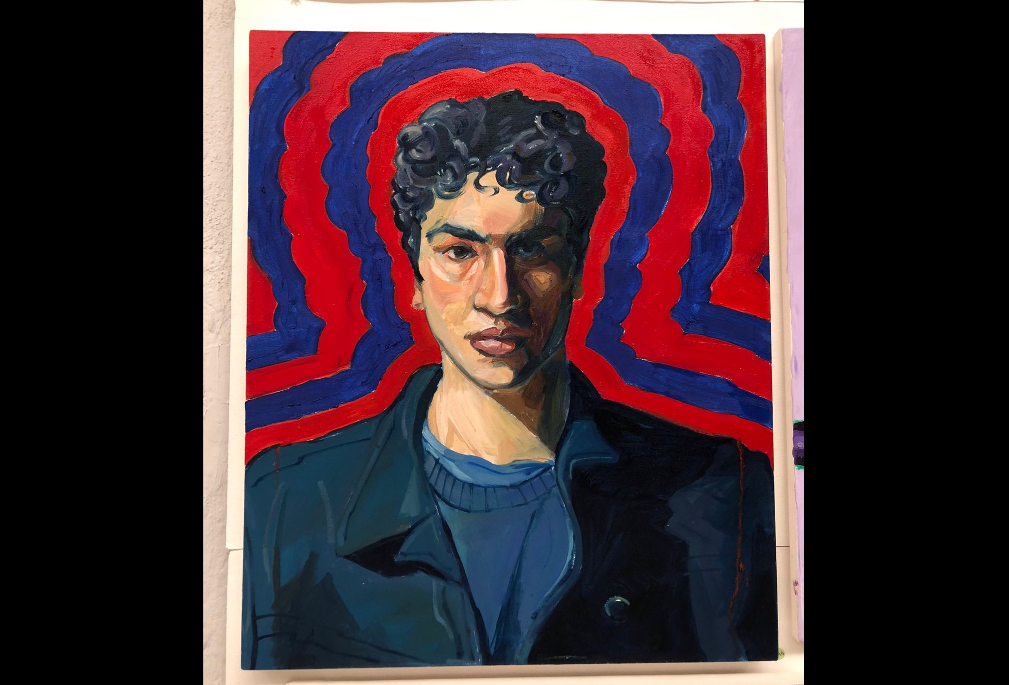 Mano Wladimir, filho de Marisa Monte, em autorretrato para coletiva