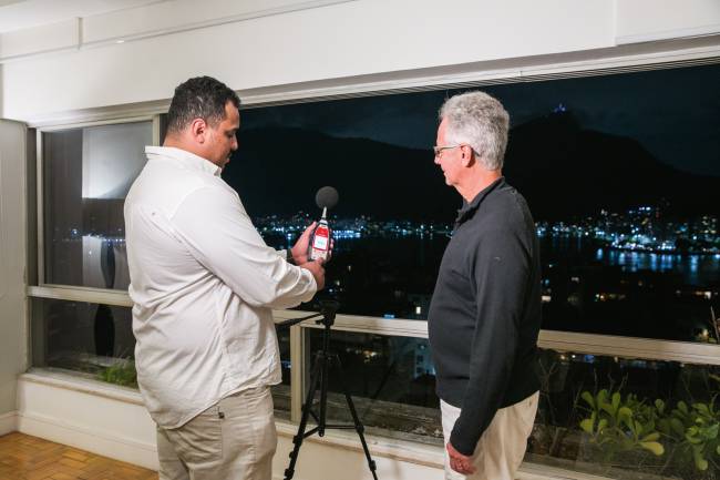 medidor na lagoa foto leo lemos (1).jpg Em ação: empresa privada usa aparelho de medição para aferir barulho na Lagoa