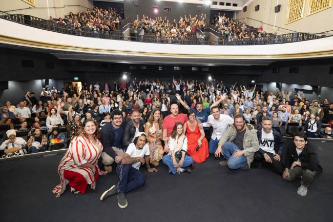 A equipe do filme