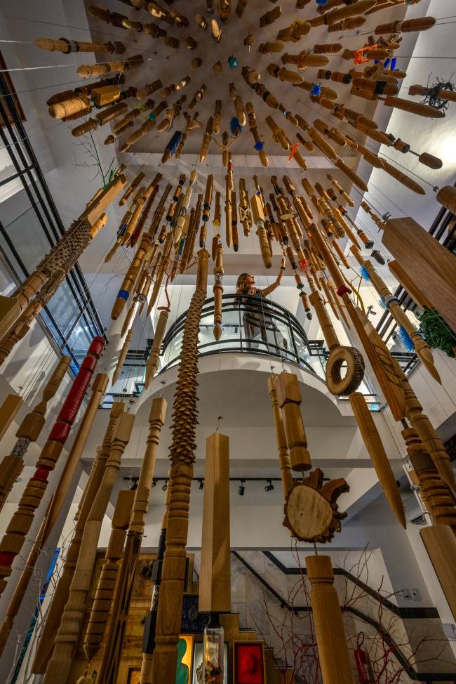 Os camaleõe, marca registrada da artista