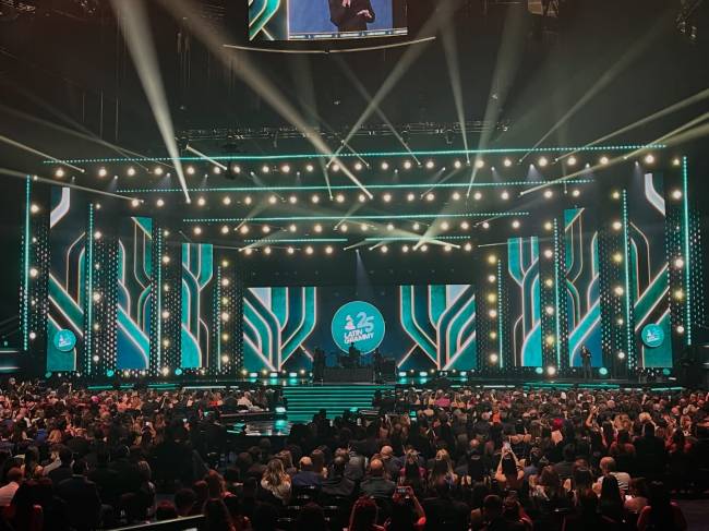 Palco da premiação do Latin Grammy, em Miami, em 2024