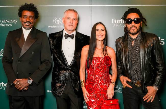Seu Jorge, Tony Olson, Izabel Olson e Lenny Kravitz