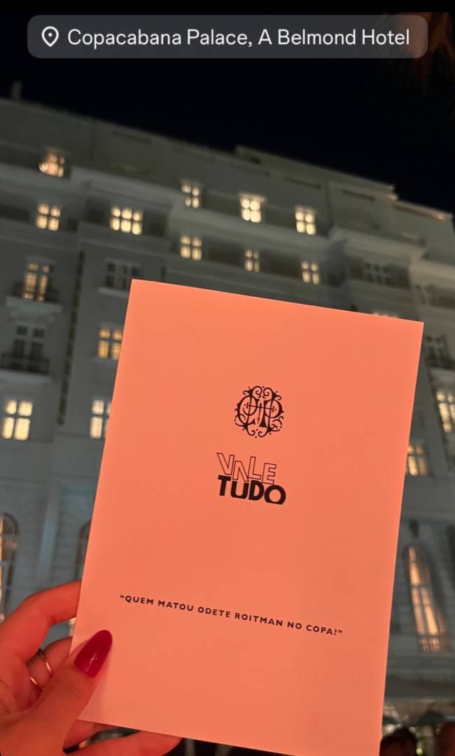 O cardápio de drinques com os nomes dos suspeitos