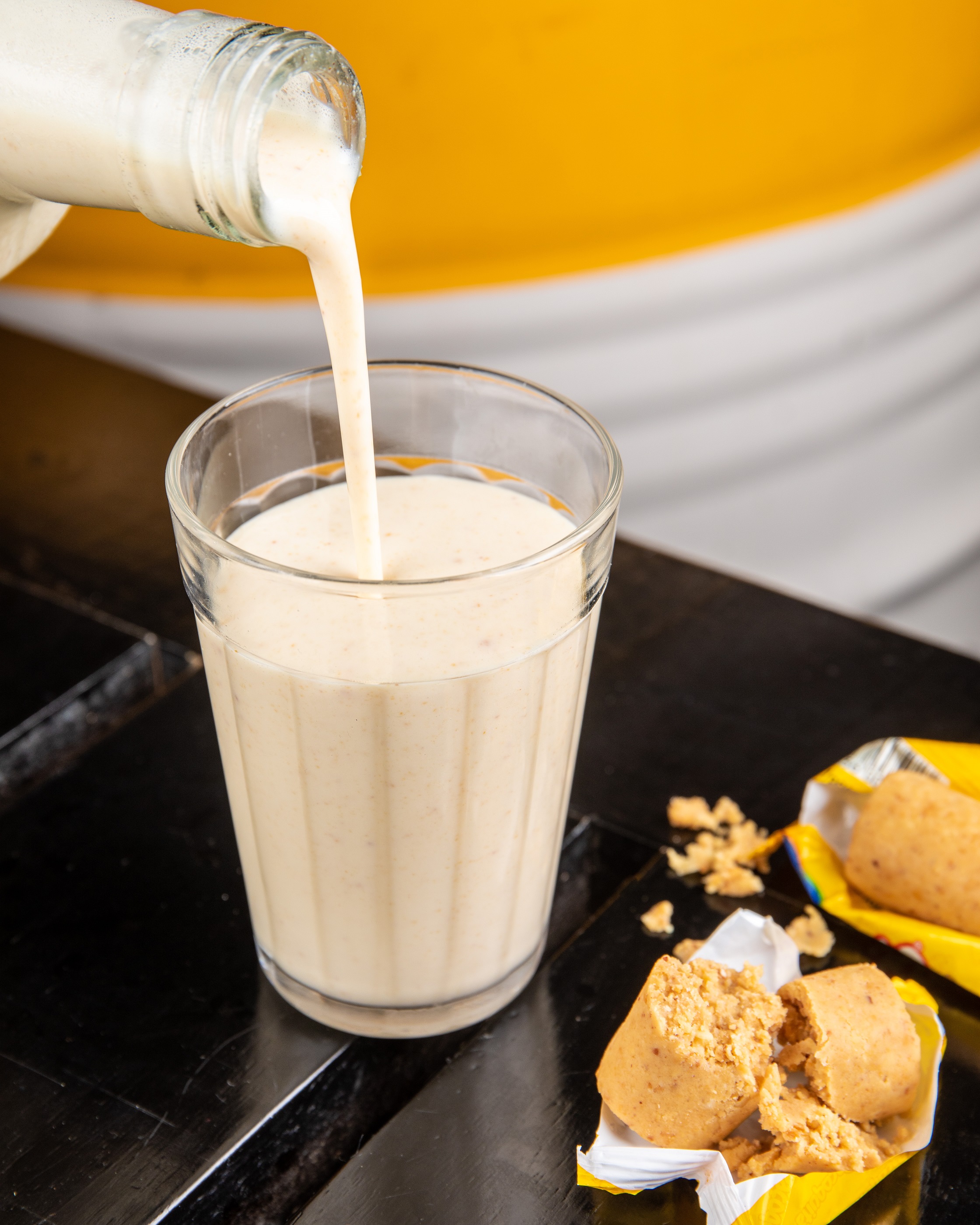 Batida de pa&ccedil;oca de gra&ccedil;a no bar Os Imortais