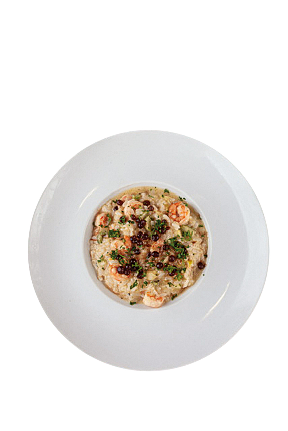 Am&eacute;lie: risoto de lim&atilde;o-siciliano com camar&otilde;es e burrata