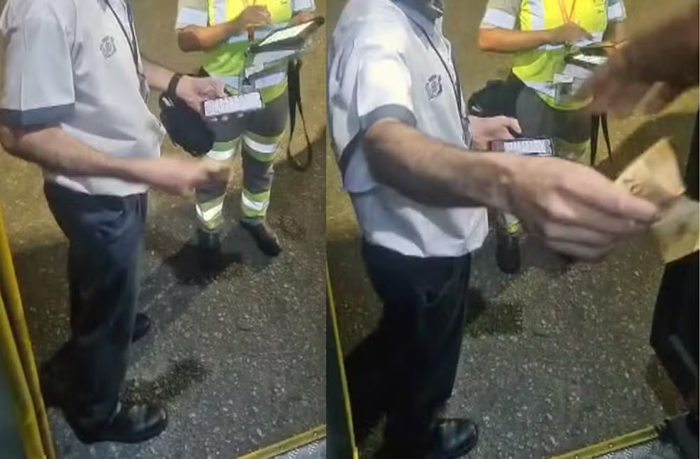 Ônibus é barrado em pedágio da Linha Amarela e passageiros fazem ‘vaquinha’