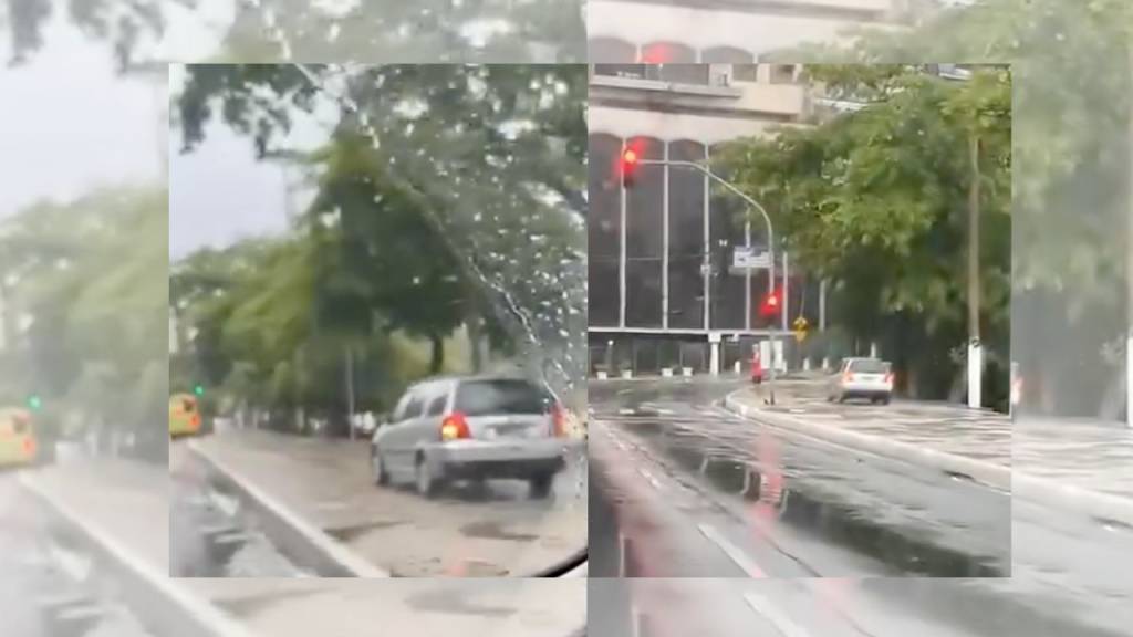 Carro é flagrado em pleno calçadão da Praia de Icaraí. Assista ao vídeo