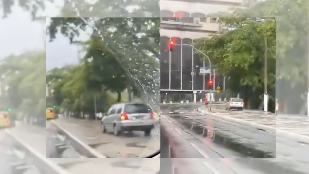 Carro é flagrado em pleno calçadão da Praia de Icaraí. Assista ao vídeo