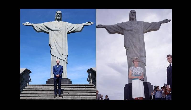 William no Cristo refaz foto como a da mãe, a princesa Diana