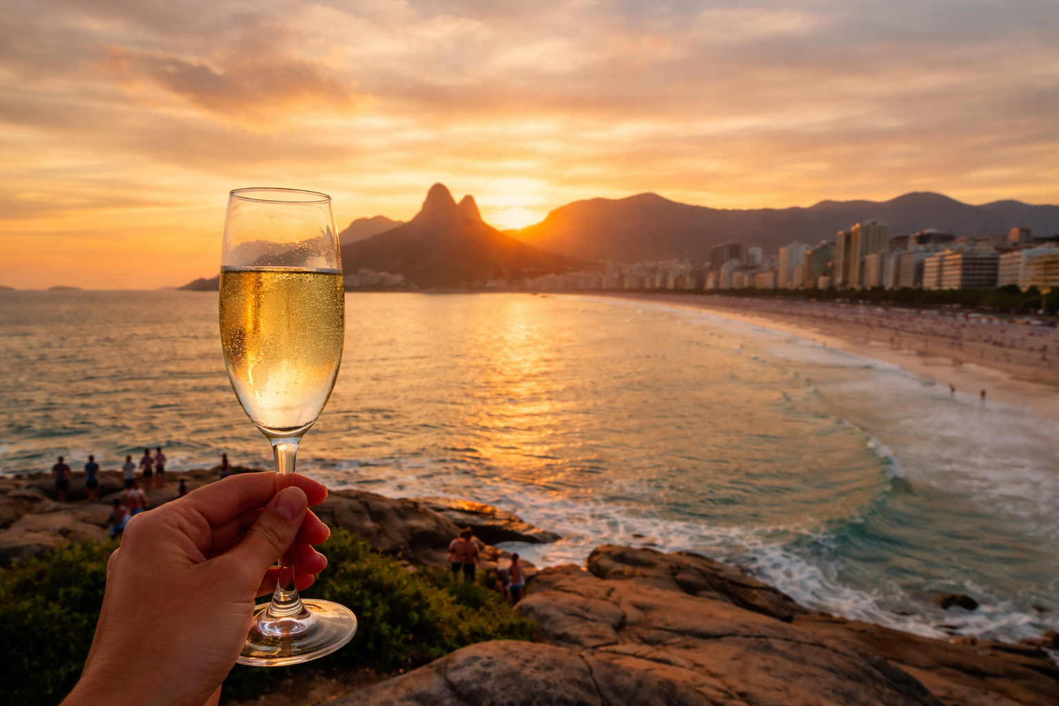 Pôr do Sol na Pedra do Arpoador