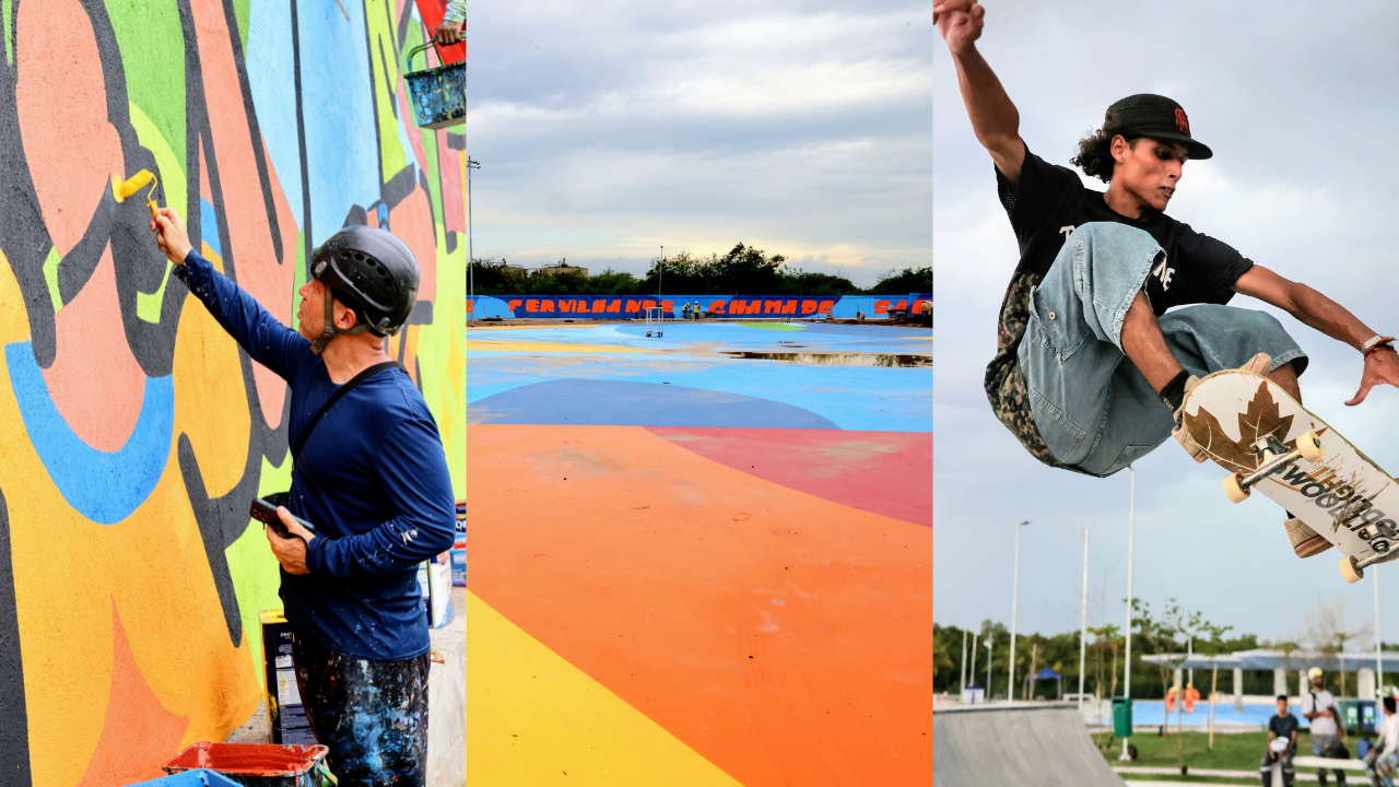 Parque RJ Nosso Sonho: oferece anfiteatro, pista de atletismo, skatepark, quadras esportivas, parcão, academia ao ar livre, cascata para banho e espaço kids.