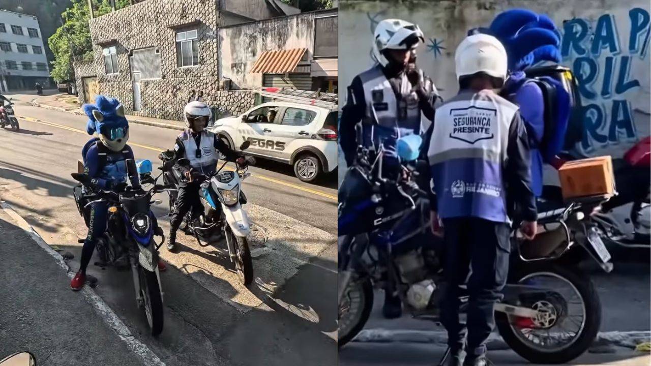 Só no Rio! Sonic é parado durante patrulhamento policial