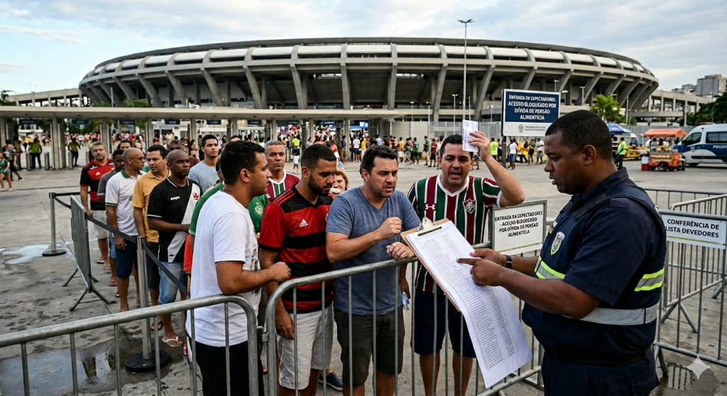 Pai que não paga pensão pode acabar barrado em estádios cariocas