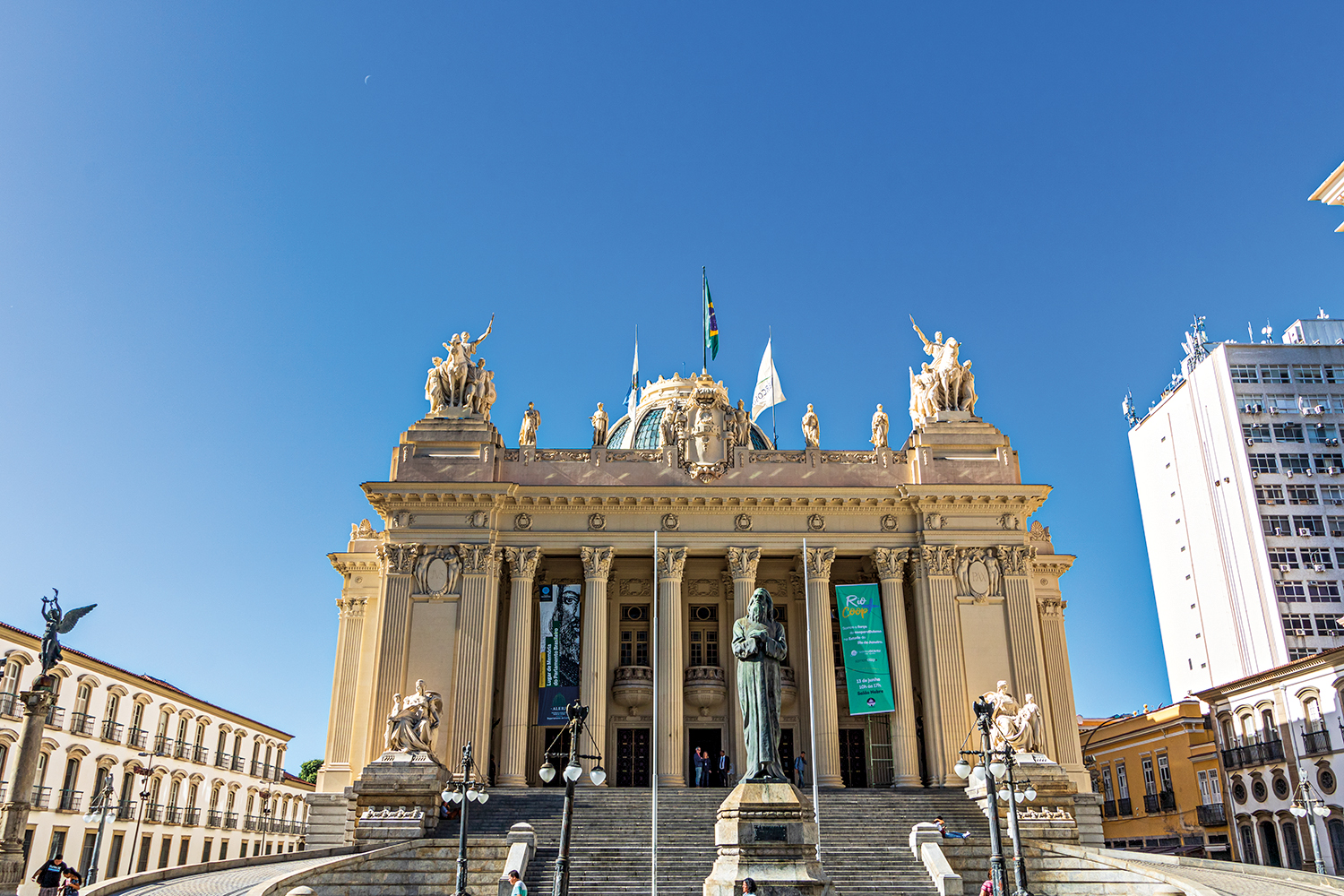 Rio de Janeiro, Brazil - June 7, 2019: Tiradentes Palace - Legislative Assembly of Rio de Janeiro State (Alerj) - Rio de Janeiro, Brazil