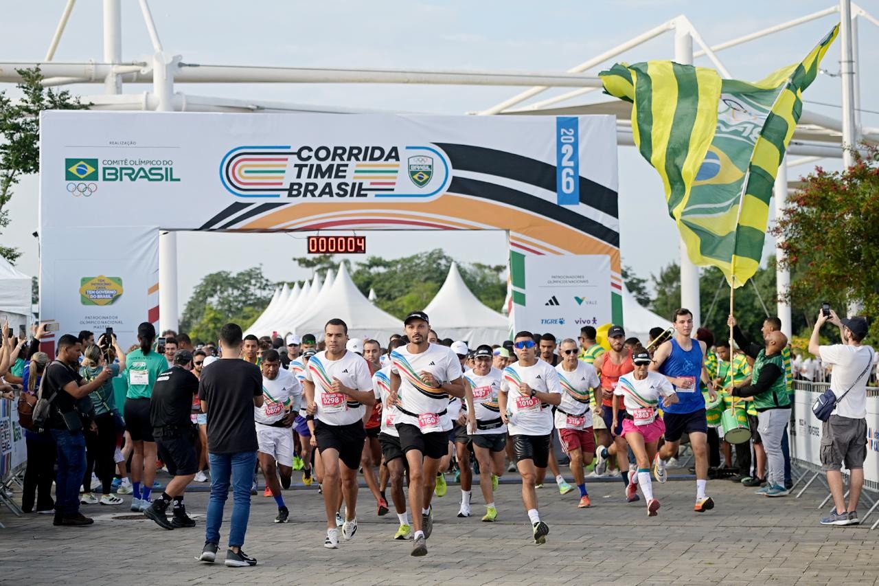 Largada da Corrida Time Brasil neste domingo, 17 de maio