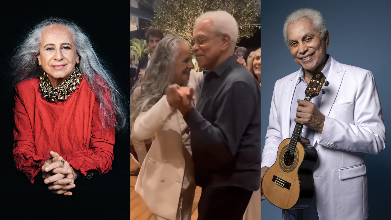 Em festa no Hotel Nacional, Maria Bethânia dança com Paulinho da Viola