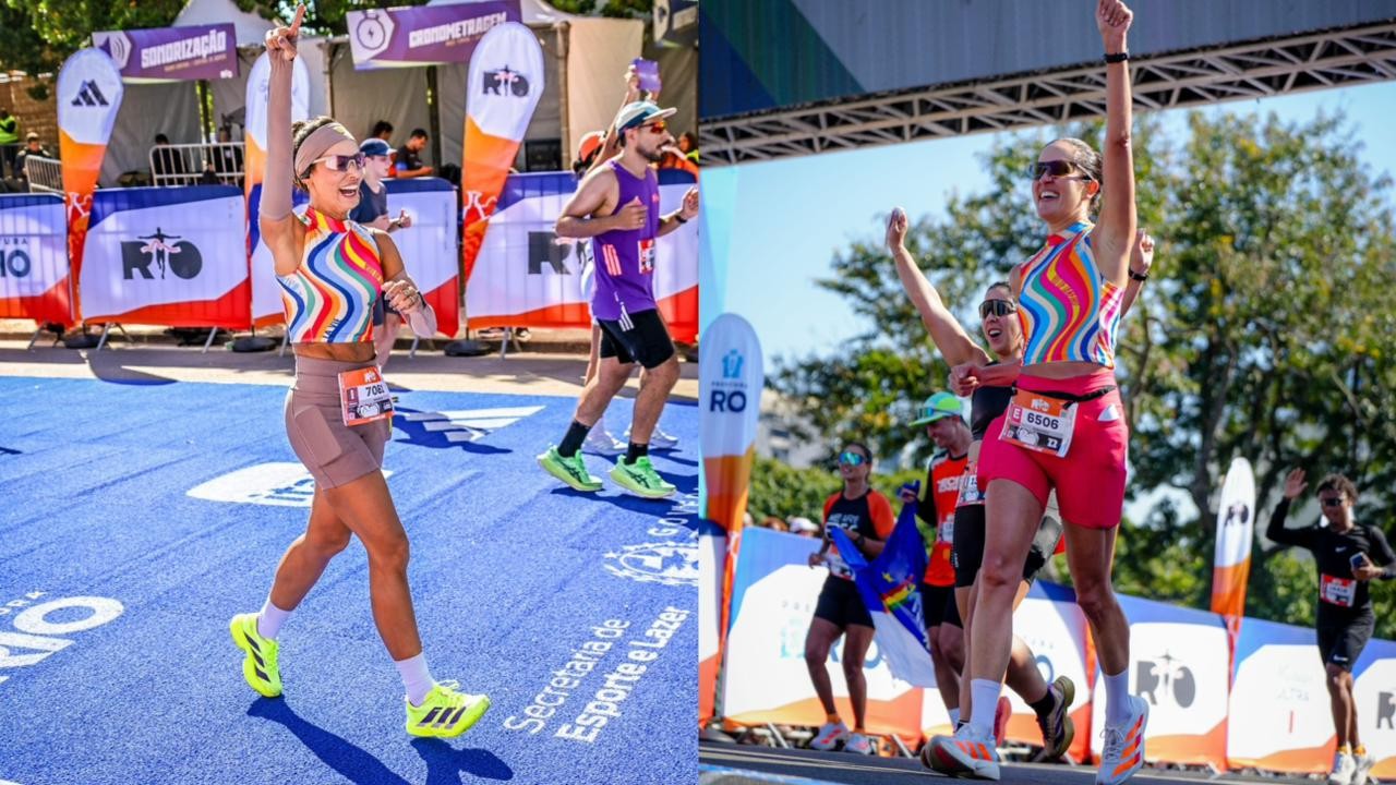 Roberta Perlingeiro e Fernanda Galindo na Maratona do Rio