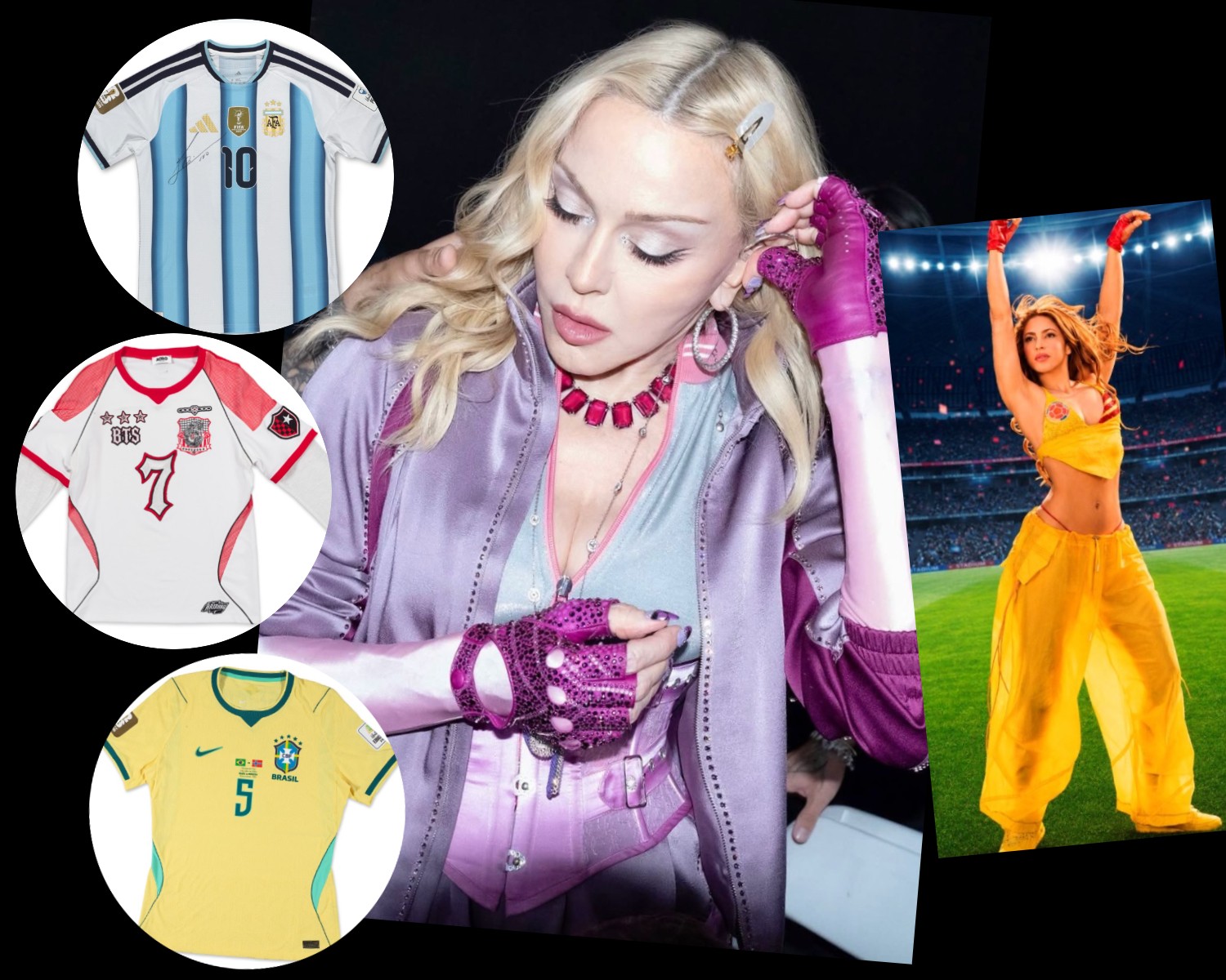 Leilão põe luvas de Madonna, camisa de Messi e bola da final à venda
