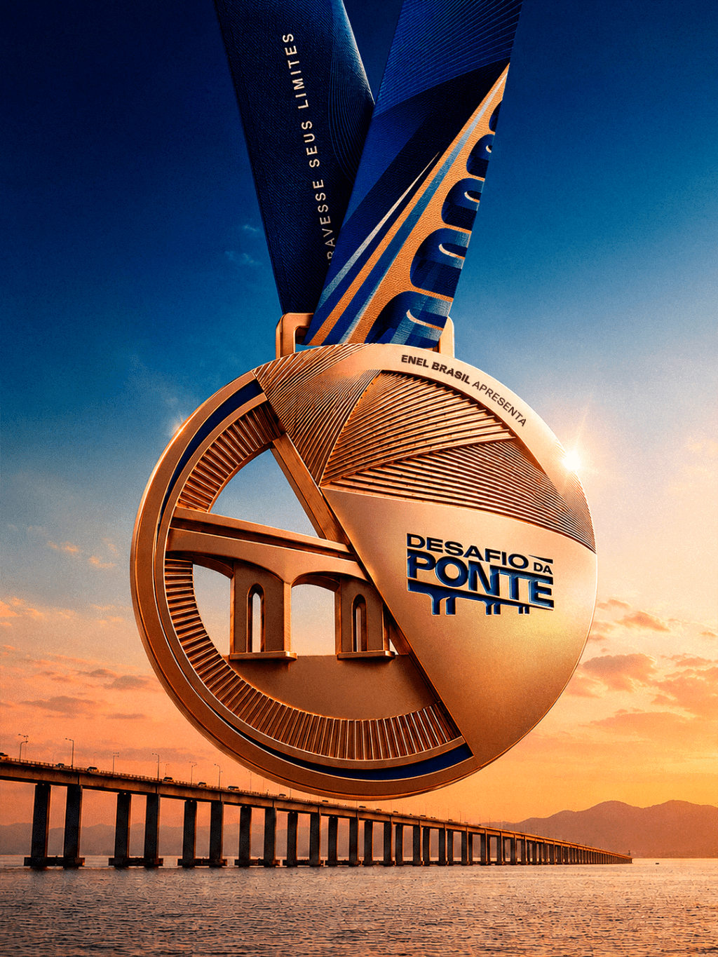 Mais motivos para correr o Desafio da Ponte: medalha, camisa, torcida