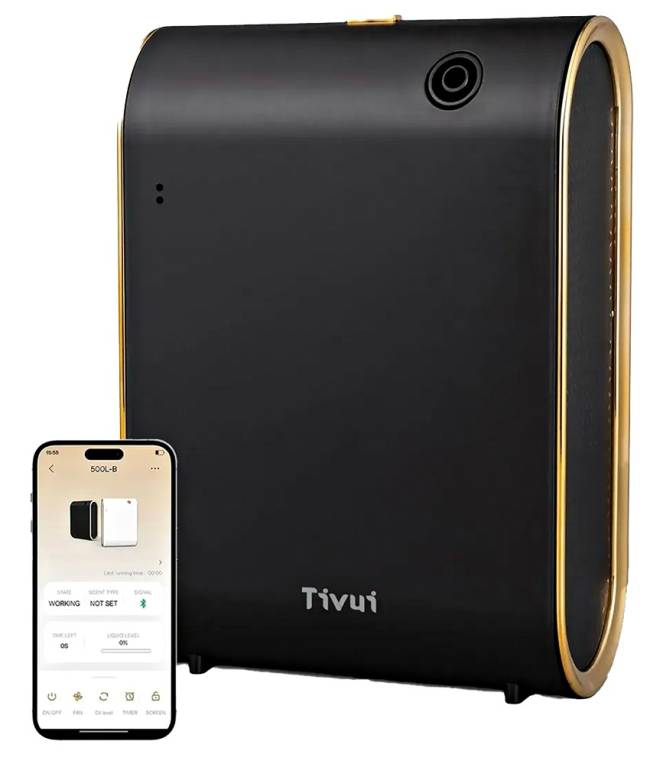 R$ 459,00 Aromatizador com bluetooth. Tivui, mercadolivre.com.br.