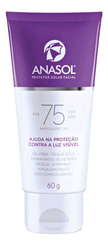 R$ 60,90 Protetor solar facial FPS 75. Ana Sol, mercadolivre.com.br.